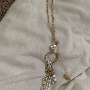NWT plunder silver and gold long  necklace.